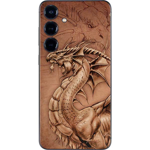 Dragon Parchment by Tom Wood Galaxy S25 Skin